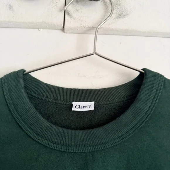 Clare V Forest Oversized Oui Sweatshirt - Picture 6 of 7